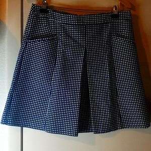 Chaus Navy Blue polka-dot A-line Skirt